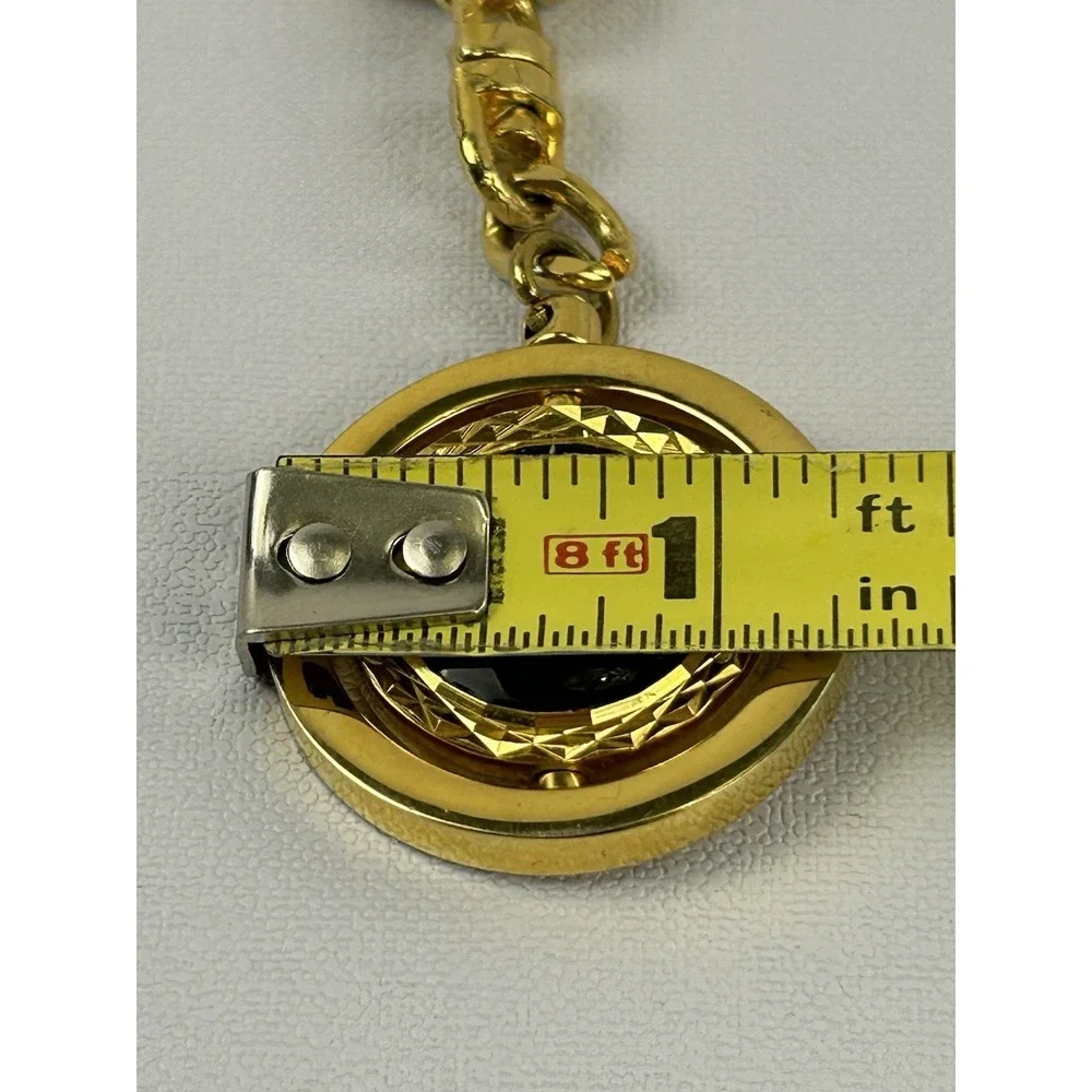 Vintage Grand Casino Mille Lacs Gold Tone Spinner Keychain Fob Souvenir